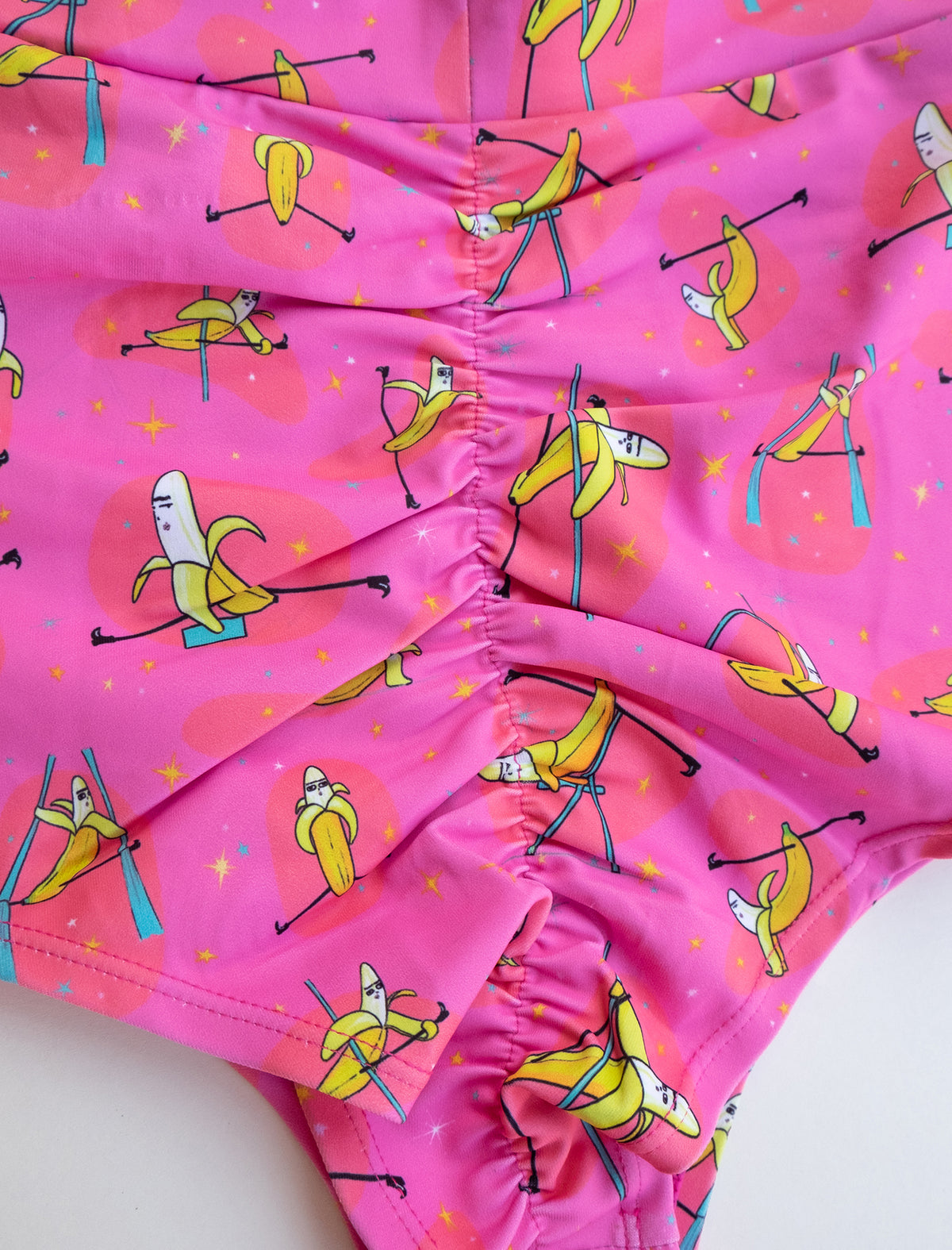 Banana Splits Pink Super High Waist Cheeky Shorts