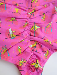 Banana Splits Pink Super High Waist Cheeky Shorts