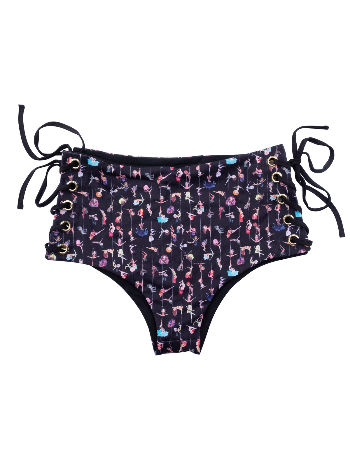 Off Duty Poler Lace Up High Waisted Shorts