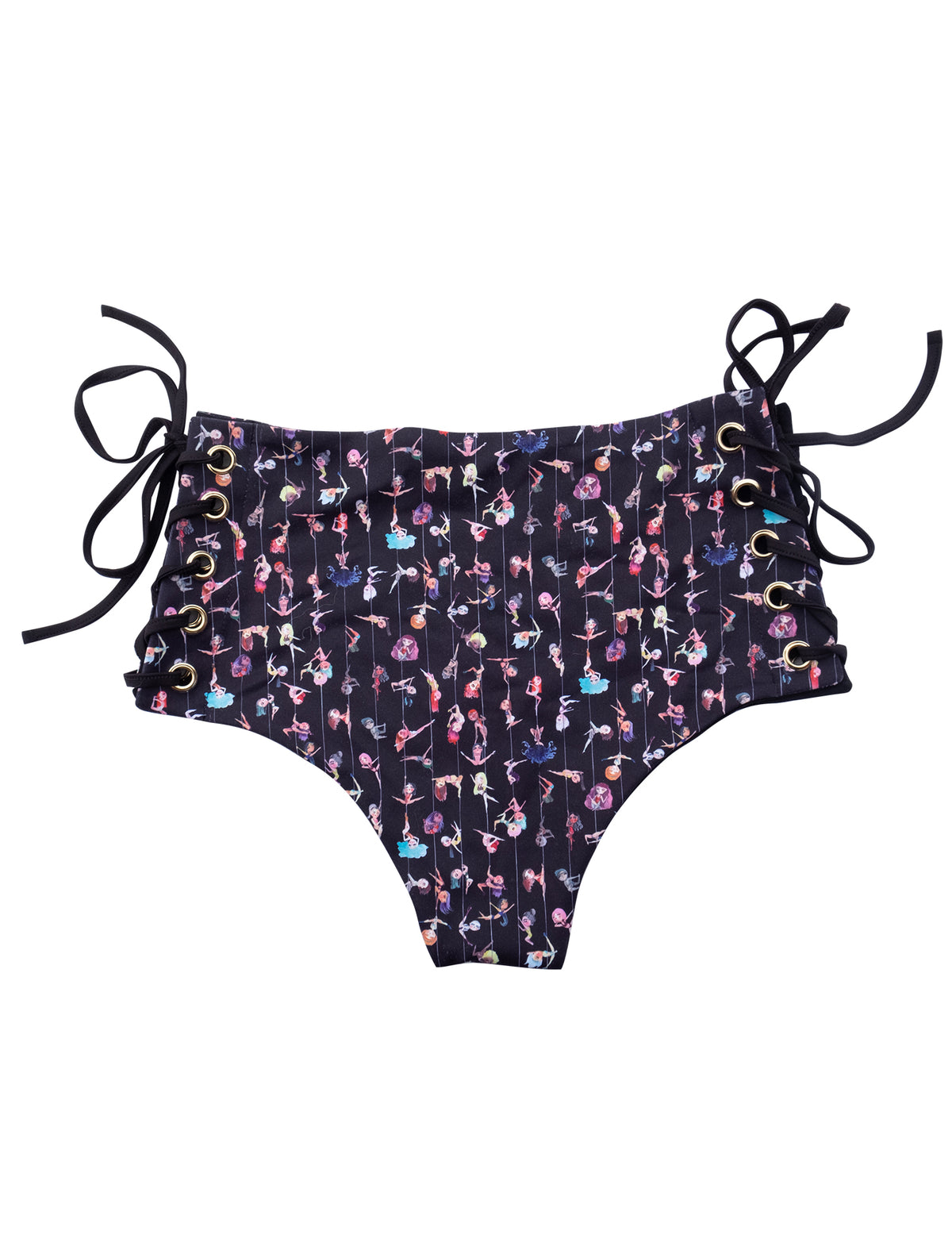 Off Duty Poler Lace Up High Waisted Shorts