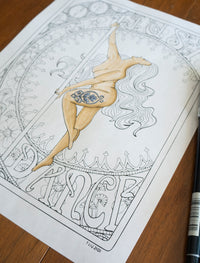 "Just Dance" Pole Dancer Digital Coloring Page 8.5" x 11"