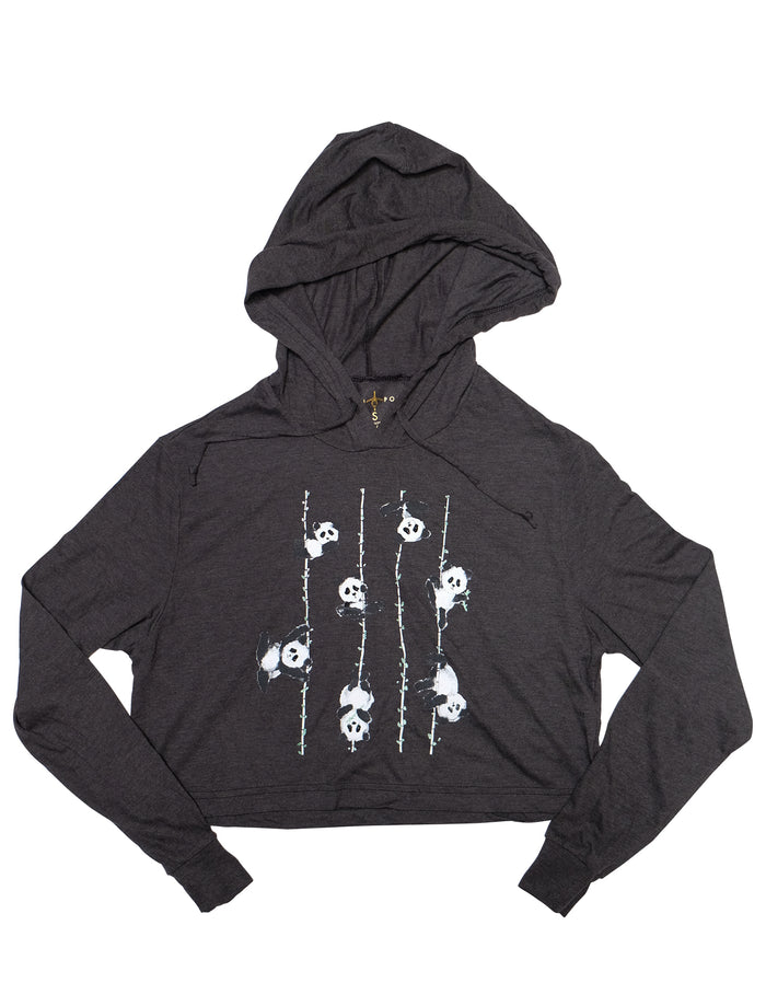 Poling Pandas Cropped Hoodie