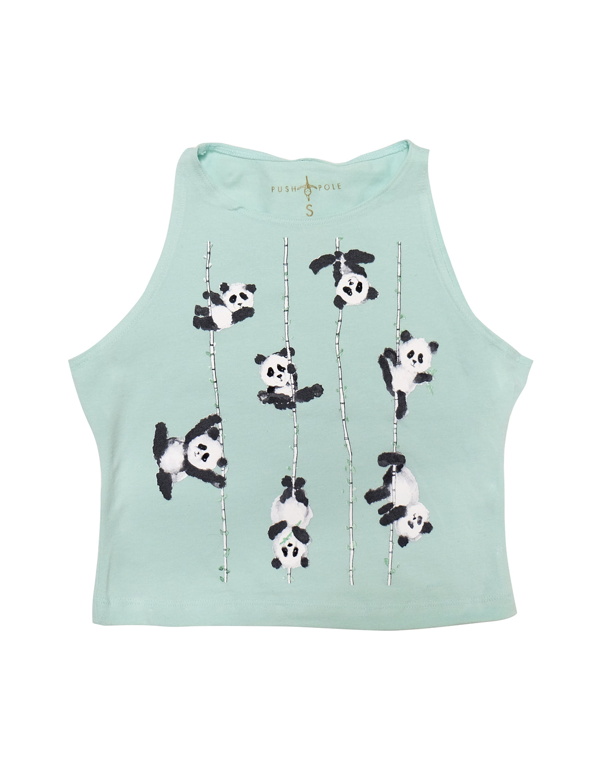 Poling Pandas High Neck Crop Top