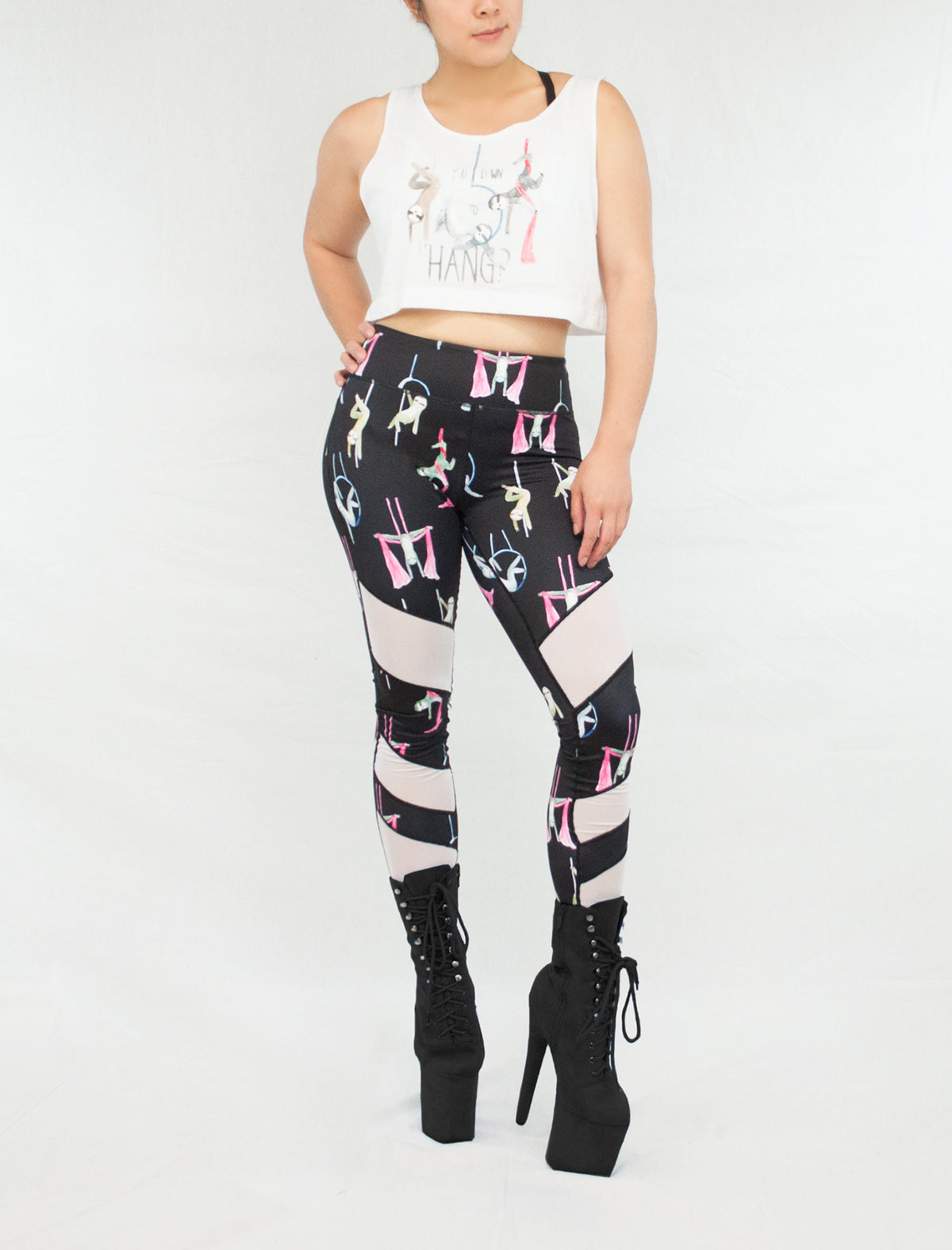 Circus Sloths Power Mesh Leggings