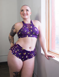 Banana Splits Purple Criss Cross Bra