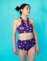 Banana Splits Purple Criss Cross Bra