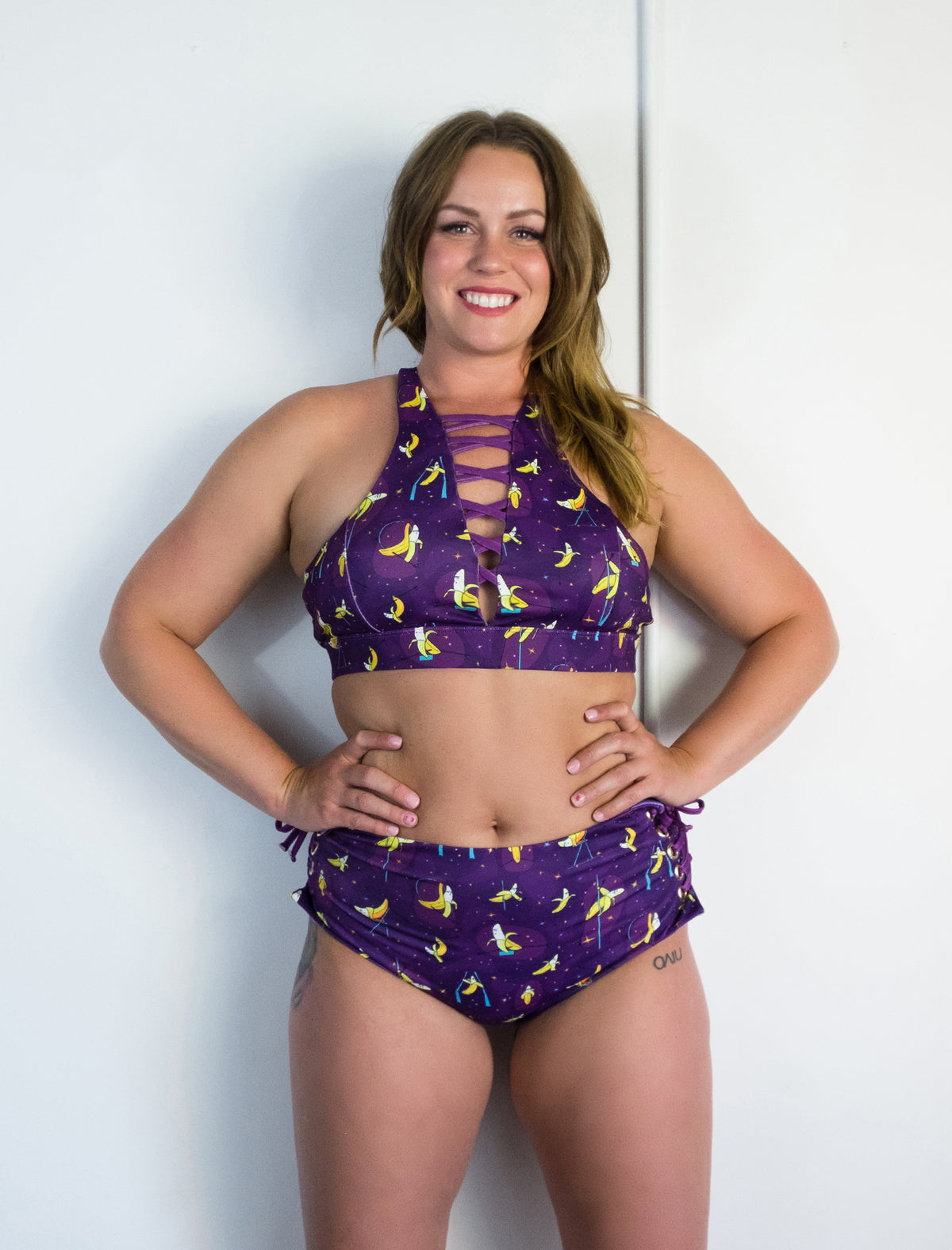 Banana Splits Purple Criss Cross Bra