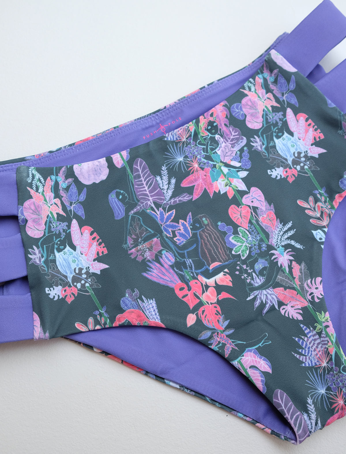 Pole & Plants Forest Strappy Side Shorts