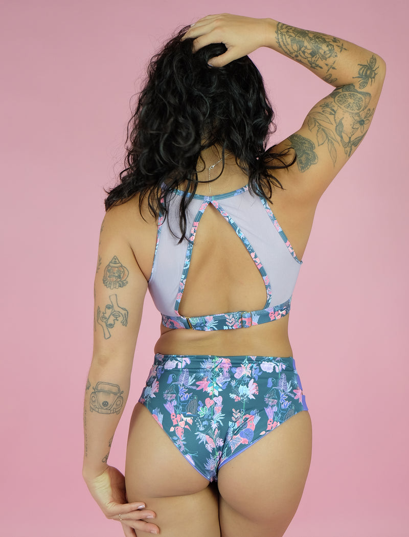 Pole & Plants Forest Strappy Side Shorts