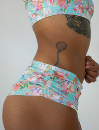 Pole & Plants Mint Side Scrunch Boy Shorts