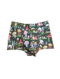Fruiting Bodies Mushrooms Midi High Waist Cheeky Shorts
