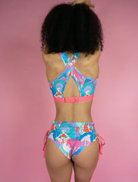 Rainbow Dancers Sunrise Low Waist Lace-Up Side Shorts