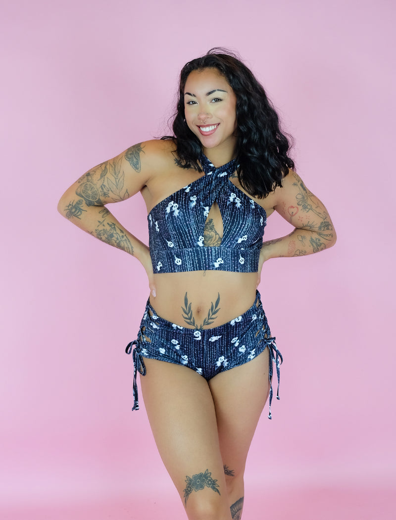 Night Poling Pandas Lattice Shorts