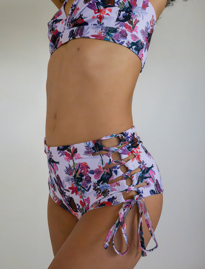 Pole & Plants Lavender Lattice Shorts