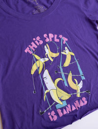 This Spl*t is Bananas Crop Baby Tee