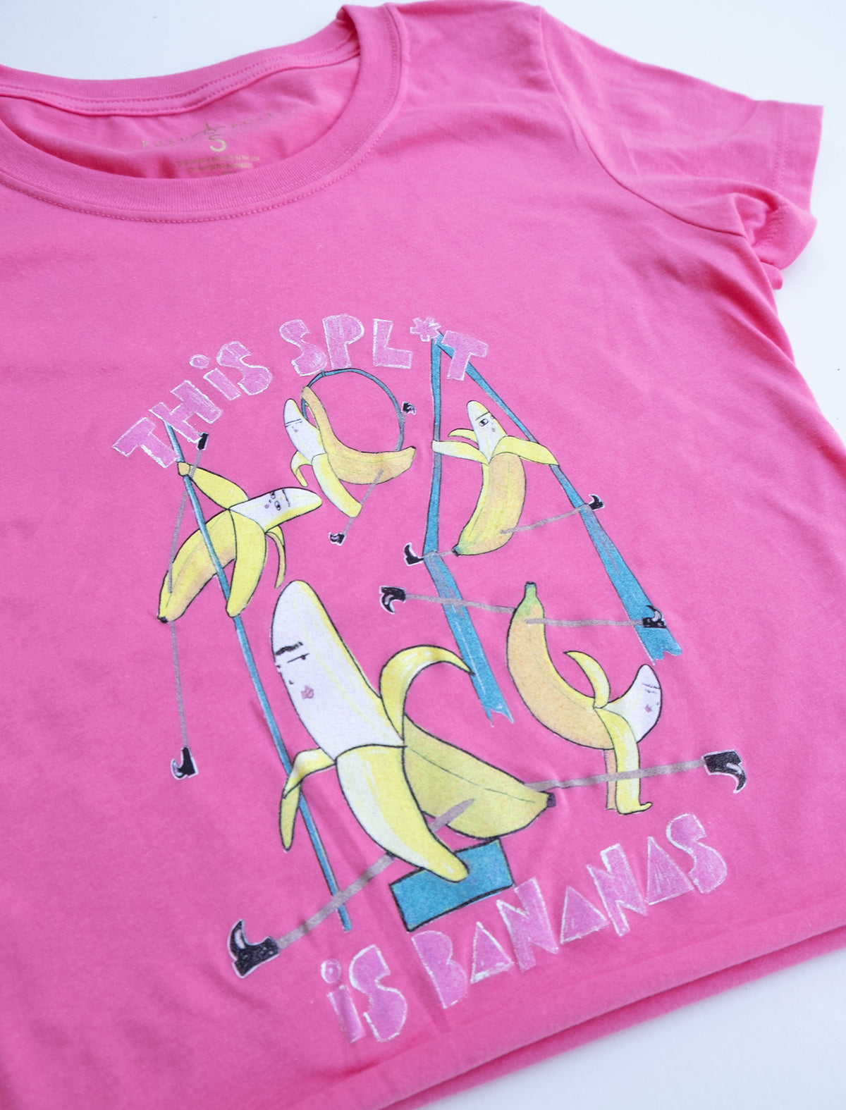 This Spl*t is Bananas Crop Baby Tee