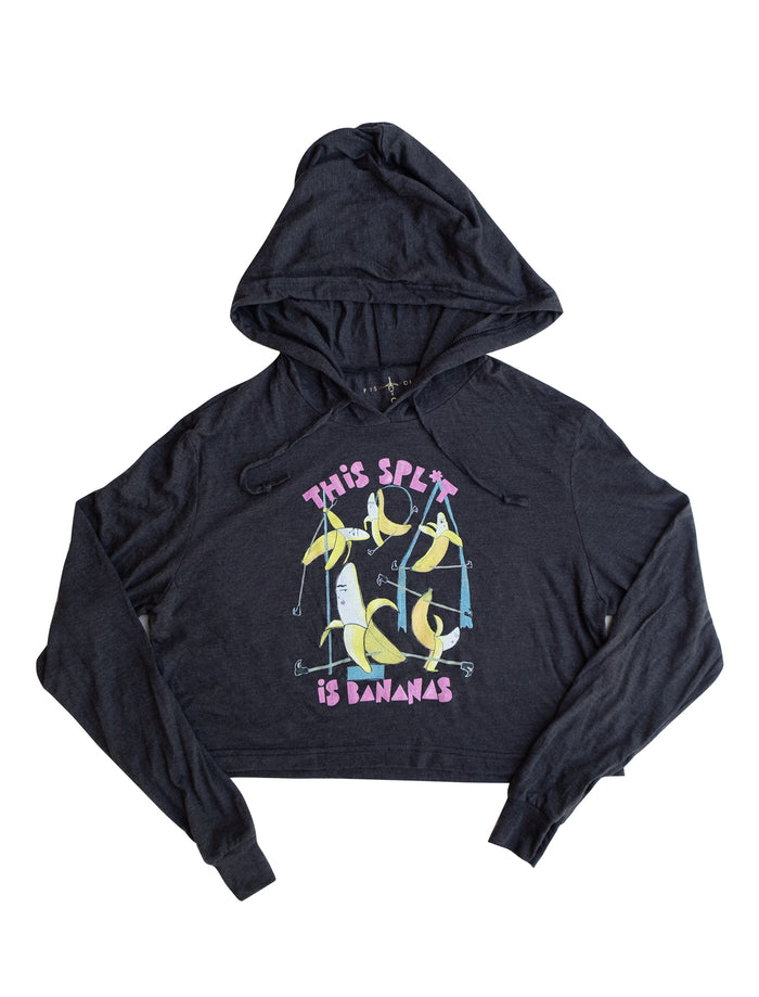 This Spl*t is Bananas Light Weight Cropped Hoodie