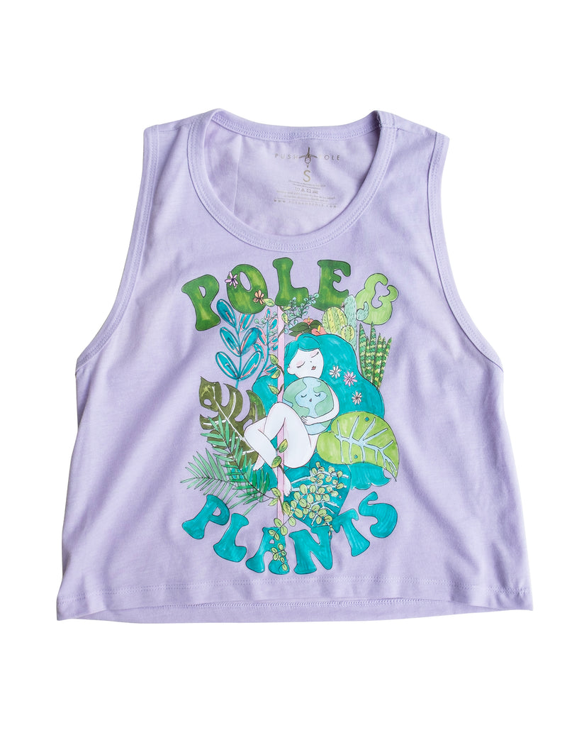 Pole & Plants Cropped Tank