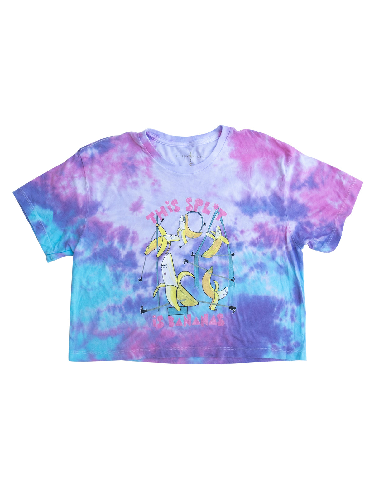 This Spl*t is Bananas Groovy Tie Dye Crop Top