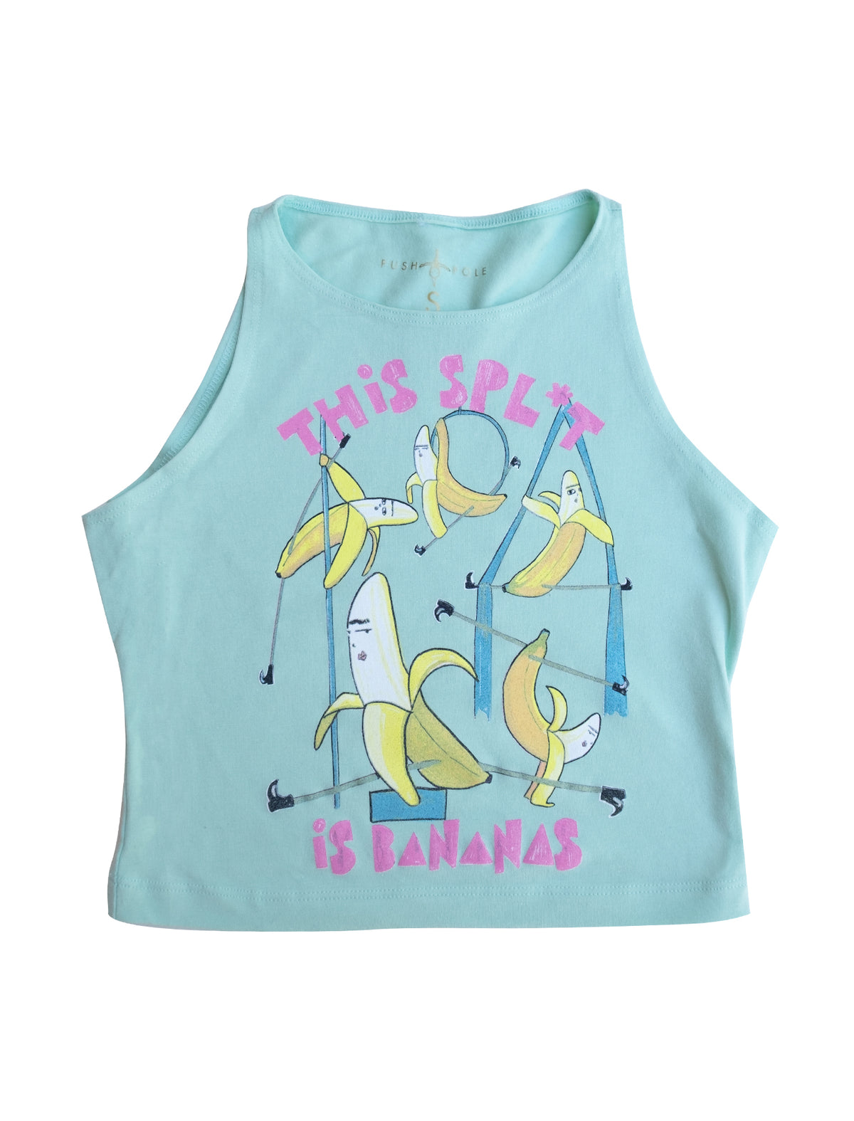 This Spl*t is Bananas High Neck Crop Top