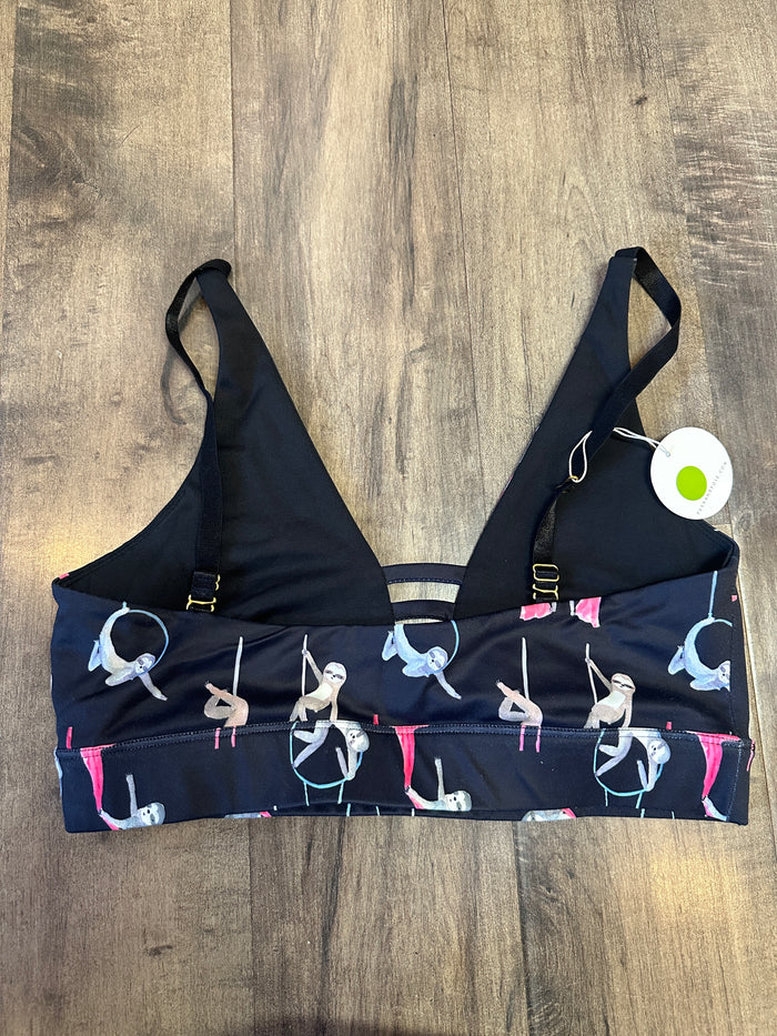 *SAMPLE* Circus Sloths Strappy Front Bra Sz M