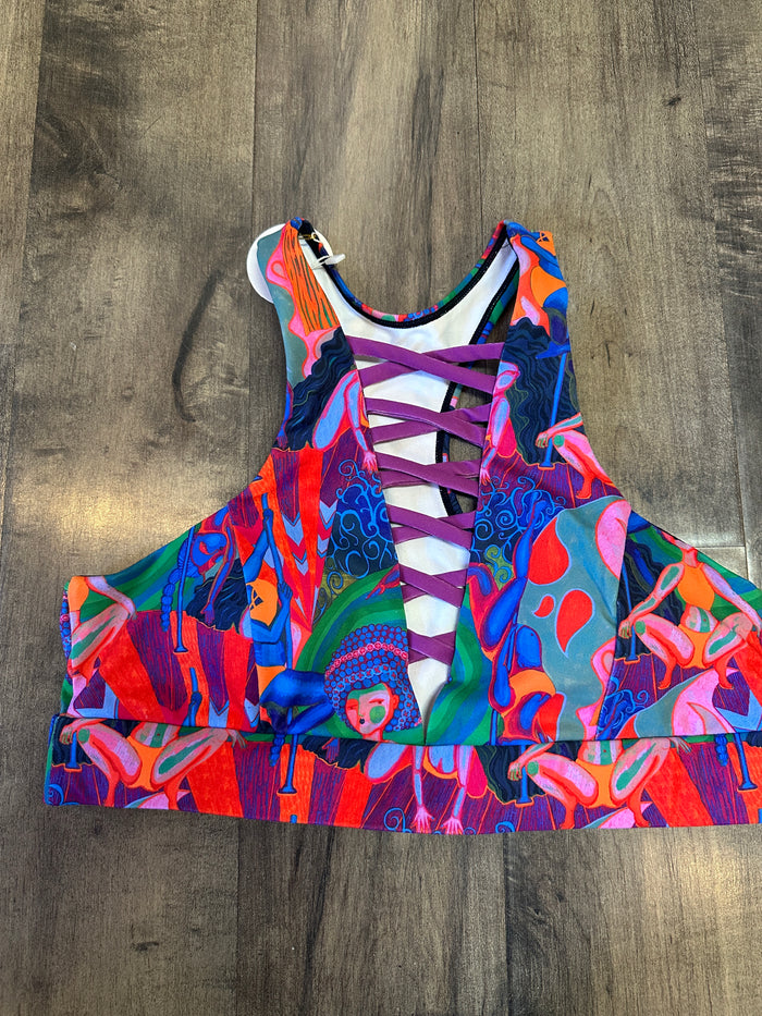 *SAMPLE* Rainbow Dancers Criss Cross Front Bra Sz M
