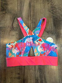 *SAMPLE* Rainbow Dancers Peekaboo Bra (pink lining) Sz M