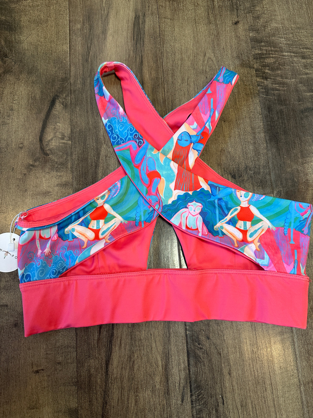 *SAMPLE* Rainbow Dancers Peekaboo Bra (pink lining) Sz M