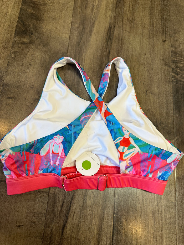 *SAMPLE* Rainbow Dancers High Neck Cross Back Bra Sz M