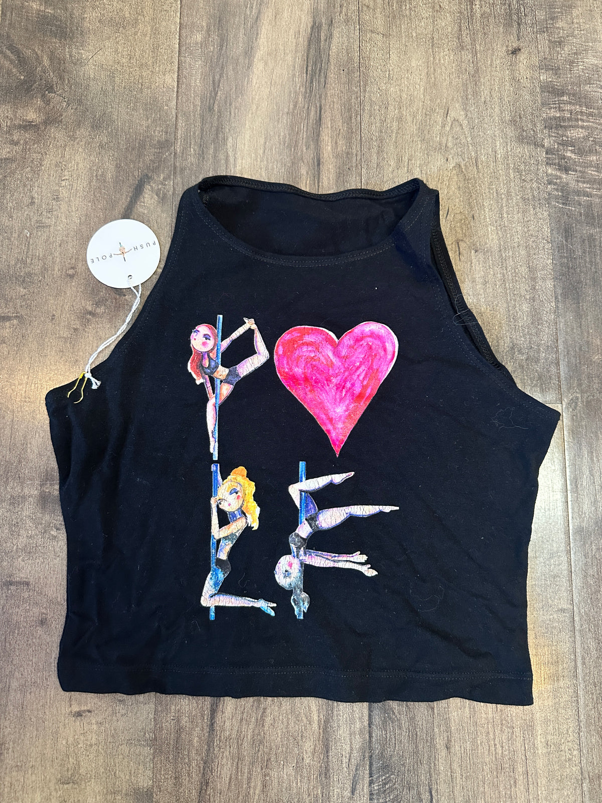 *PRE-LOVED* Pole Love High Neck Crop Top Sz S/M