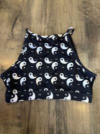 *SAMPLE* Yin Yang Eyes High Neck Halter Bra Sz M
