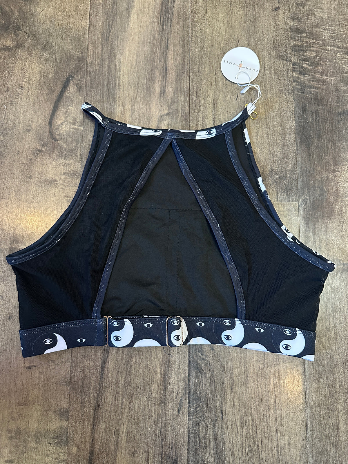 *SAMPLE* Yin Yang Eyes High Neck Halter Bra Sz M