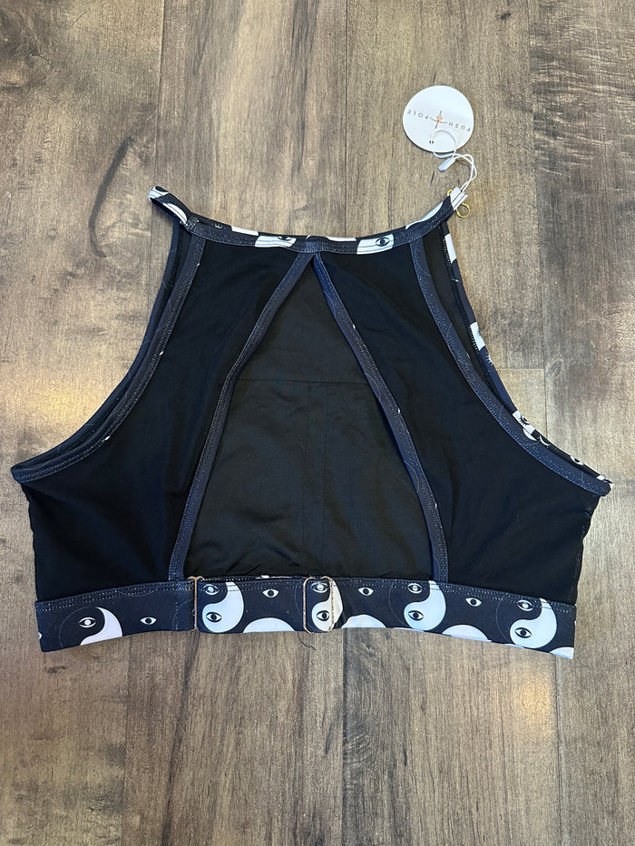 *SAMPLE* Yin Yang Eyes High Neck Halter Bra Sz M