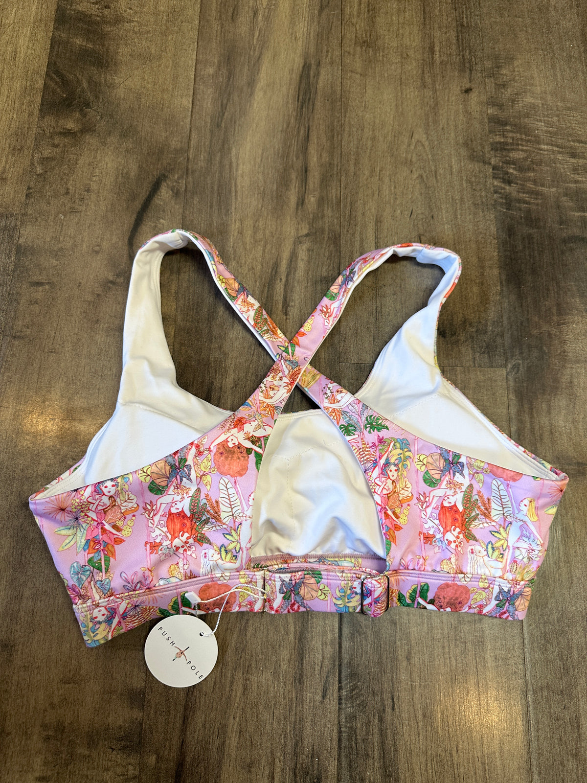 *SAMPLE* Pole & Plants Pink Scoop Bra Sz M