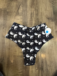 *SAMPLE* Yin Yang Eyes High Waist French Cut Shorts Sz S/M