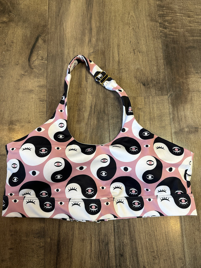 *SAMPLE* Yin Yang Rose Halter Bra Sz M