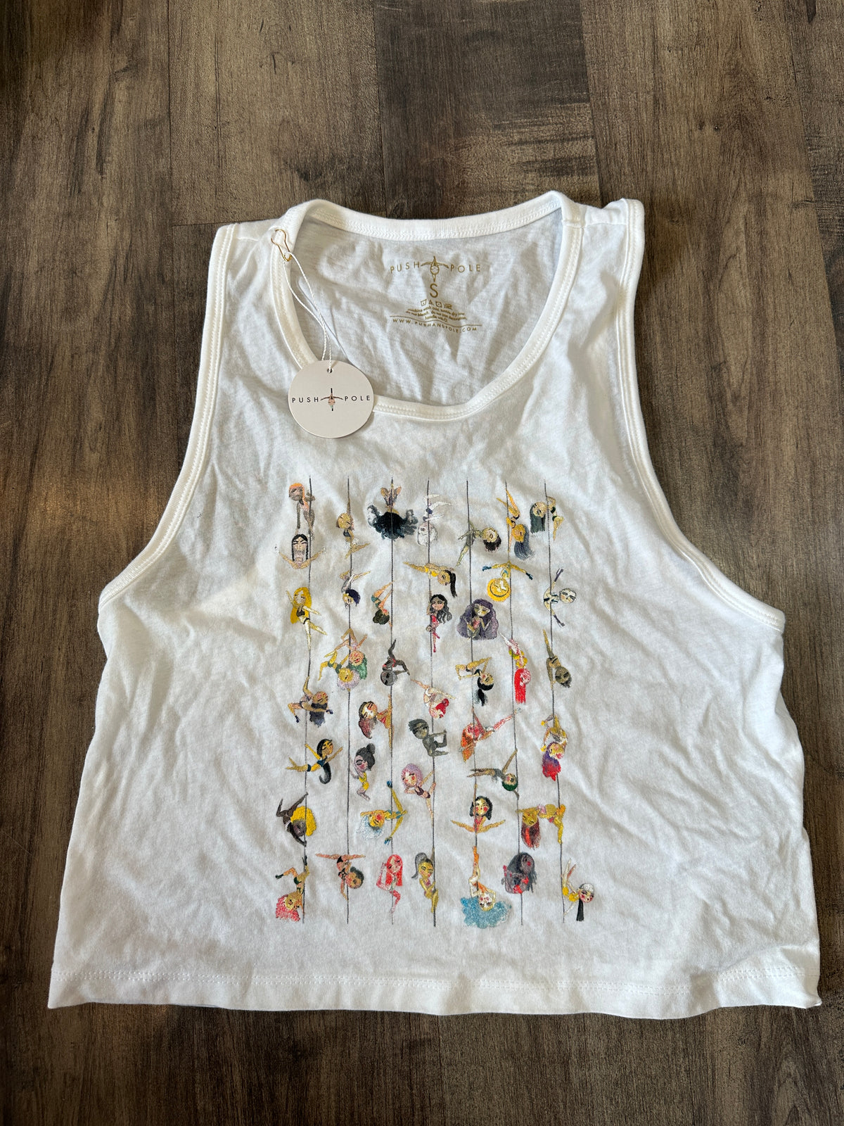 *OOPSIES* Off Duty Poler Cropped Tank White Sz S