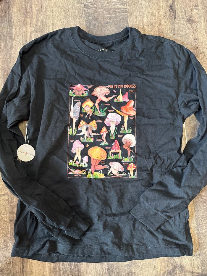 *SAMPLE* Fruiting Bodies Unisex Long Sleeve Tee Black Sz M