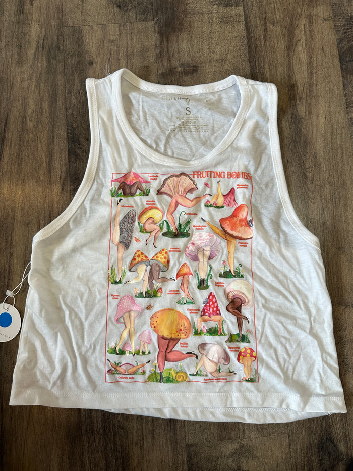 *OOPSIES* Fruiting Bodies Cropped Tank Sz S