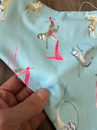 *OOPSIES* Circus Sloths Strappy Side Shorts Sz S