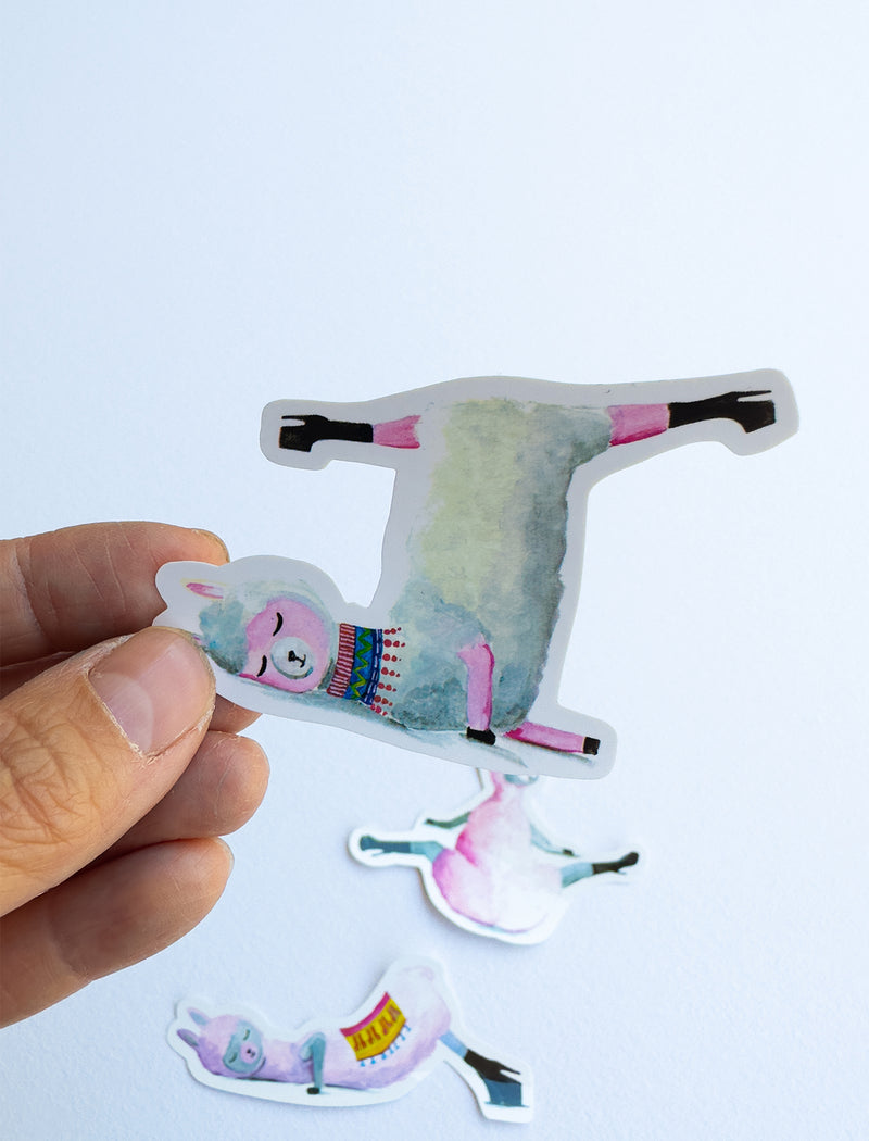Low Flow Llamas Stickers Set of 4