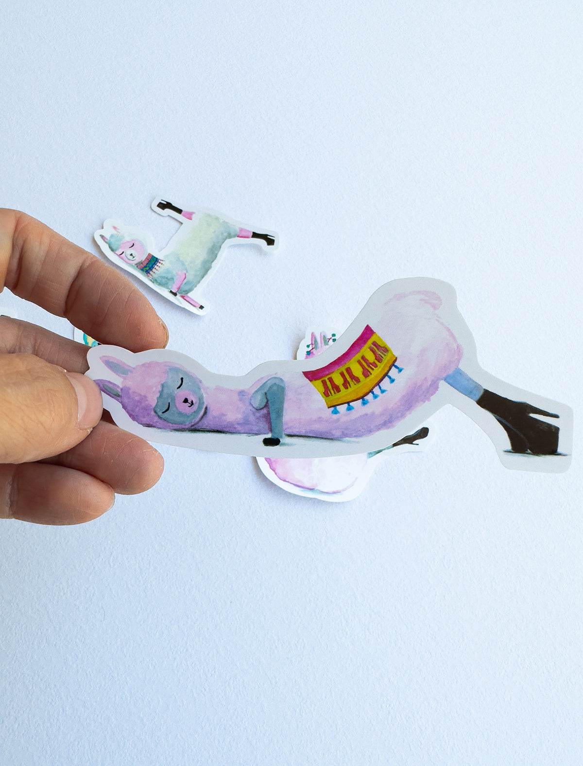 Low Flow Llamas Stickers Set of 4