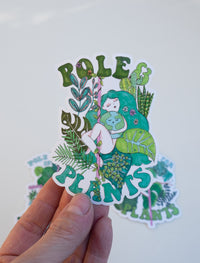 Pole & Plants Stickers Set of 3