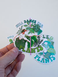 Pole & Plants Stickers Set of 3