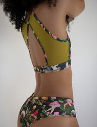 Fruiting Bodies Mushrooms High Neck Halter Bra