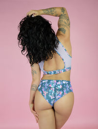 Pole & Plants Forest Green High Neck Bra