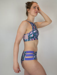 Pole & Plants Forest Green High Neck Bra