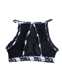 Yin Yang Eyes Midnight High Neck Halter Bra