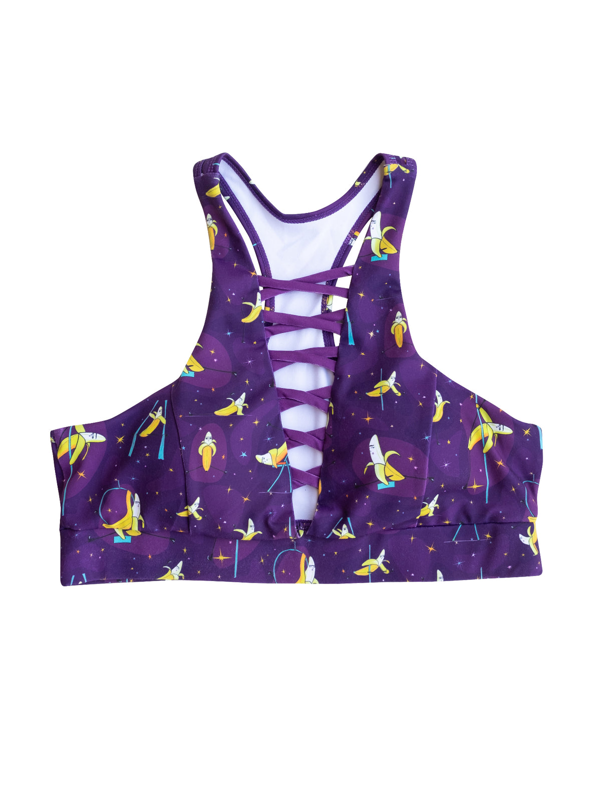 Banana Splits Purple Criss Cross Bra