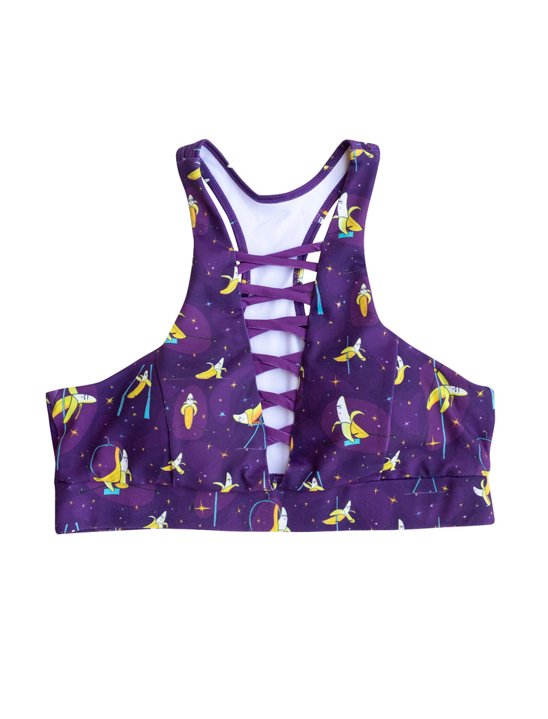 Banana Splits Purple Criss Cross Bra